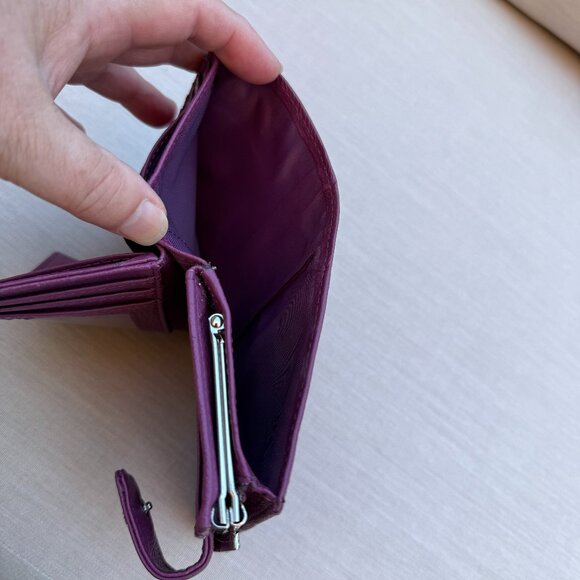 Giani Bernini Genuine Leather Wallet Purple - Picture 6 of 9